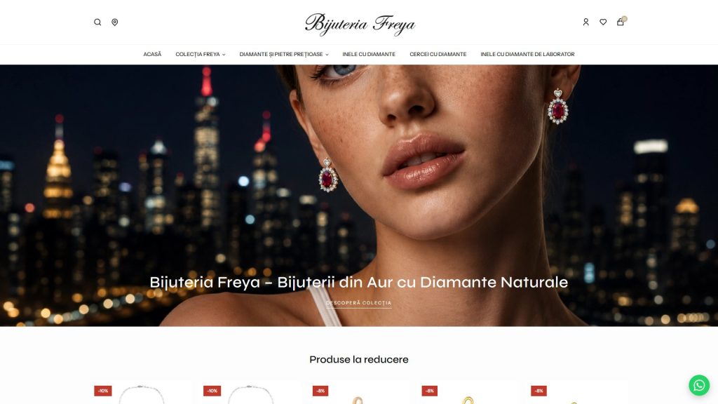 Bijuteria Freya — pagina principală