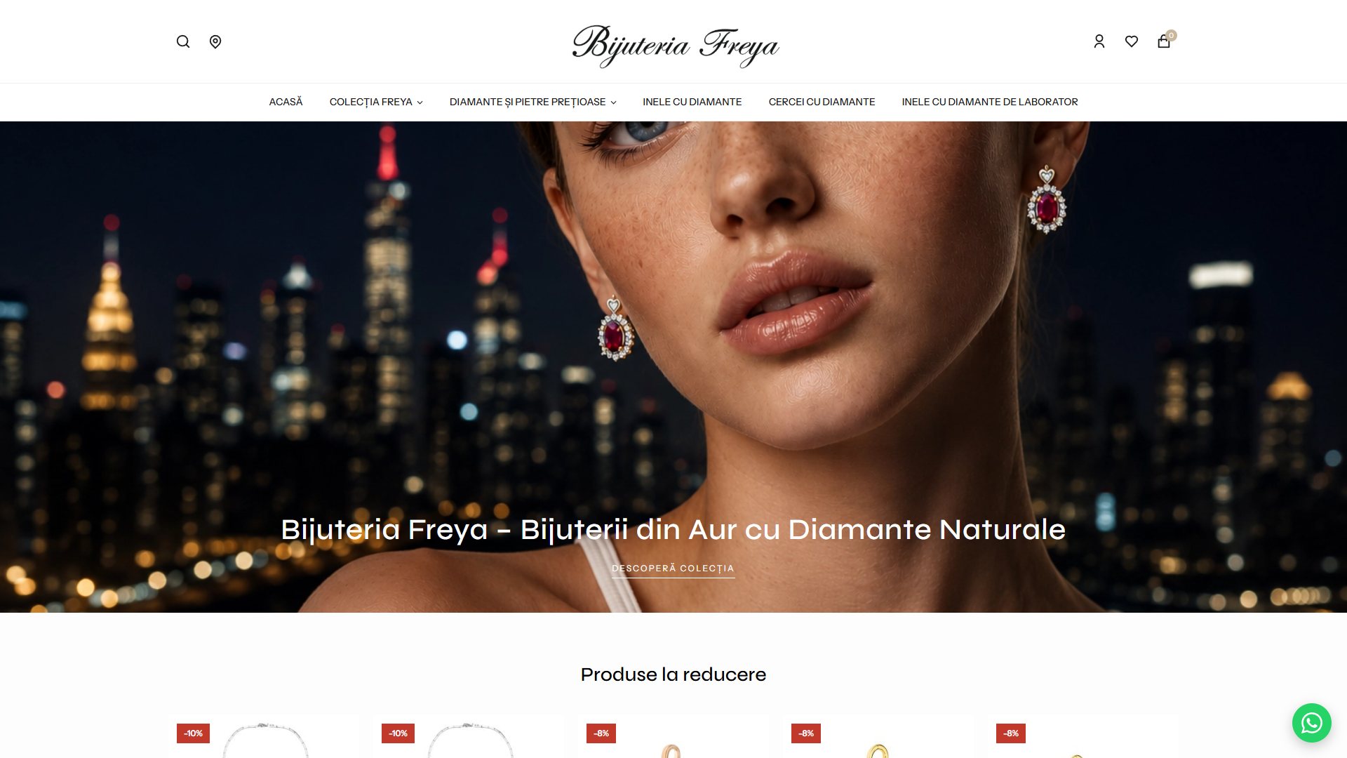 Bijuteria Freya — pagina principală