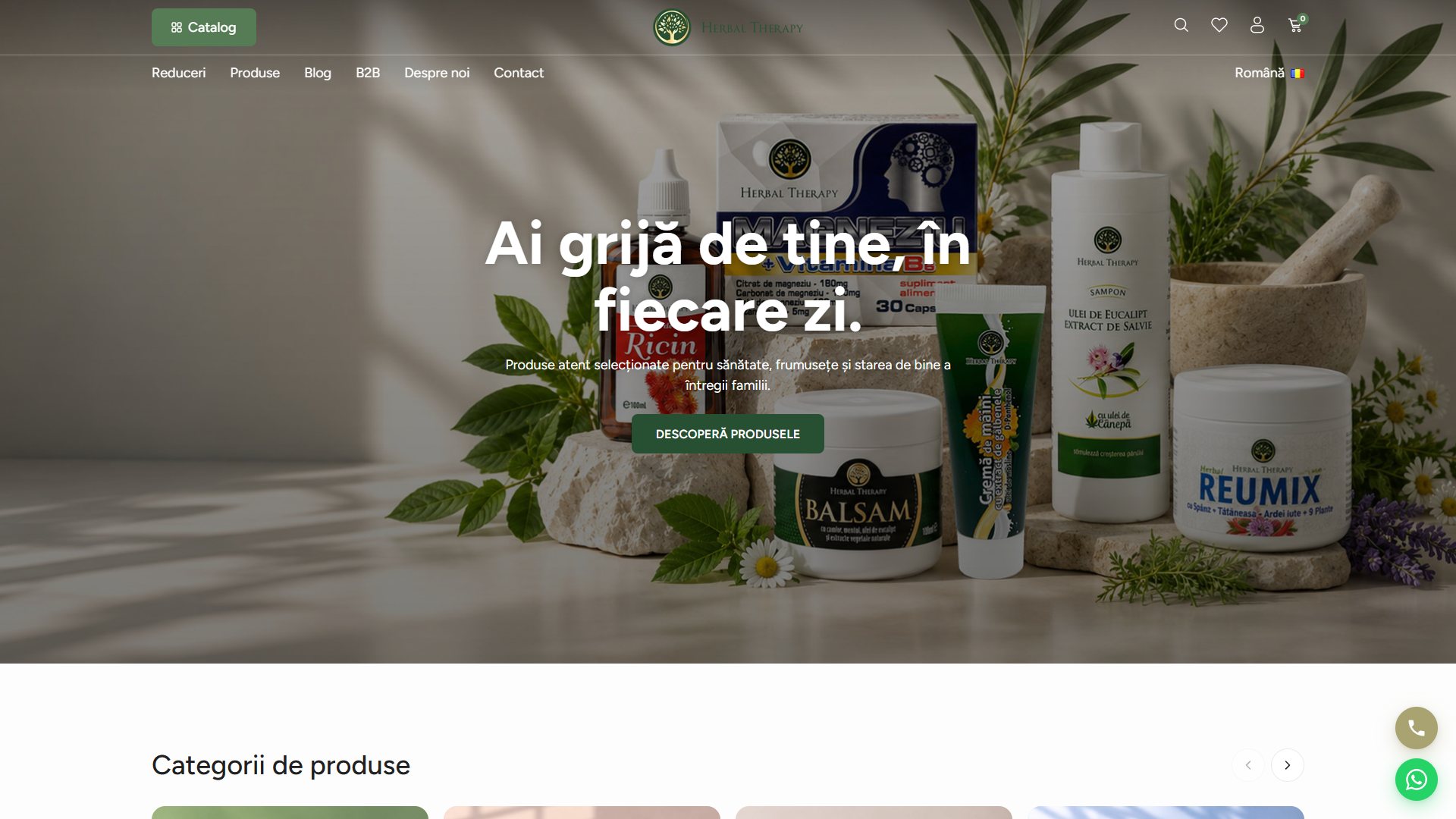Herbal Therapy — pagina principală
