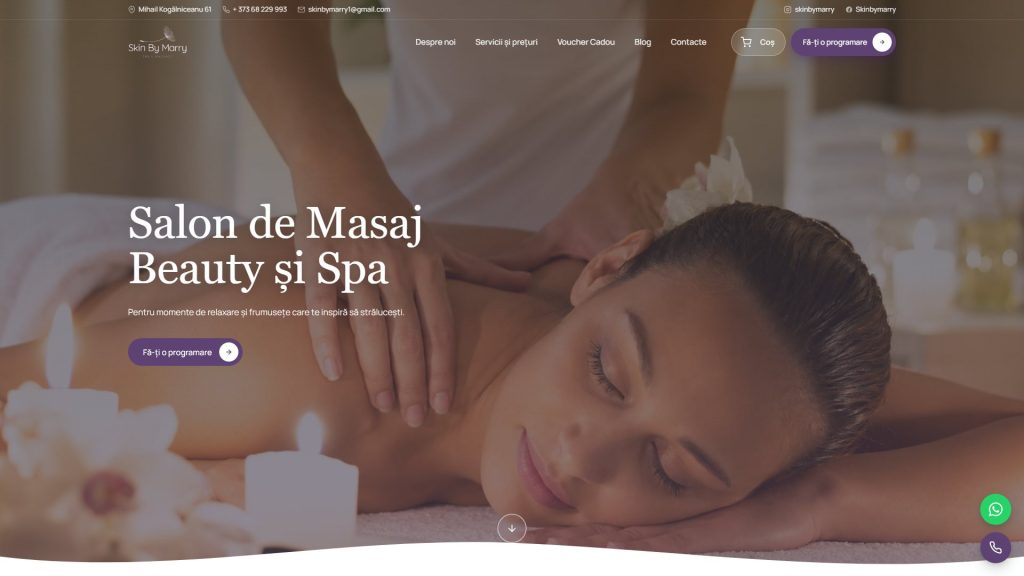 SkinByMarry Beauty & Spa — pagina principală